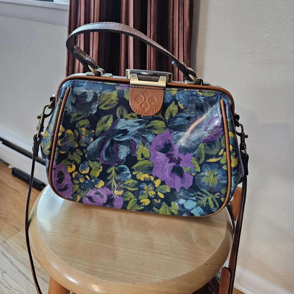 Patricia Nash Multicolor Floral Leather Shoulder Bag - Picture 2 of 4